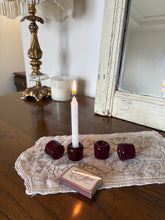 Load image into Gallery viewer, Red Glass Mini Candle Holder (set of 3)
