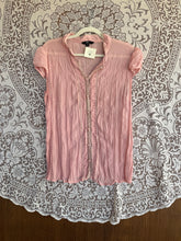 Load image into Gallery viewer, Pink Lace Button Up
