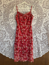Load image into Gallery viewer, Vintage Orange Floral Dress
