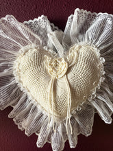Load image into Gallery viewer, Lace Heart Pillow
