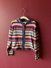 Load image into Gallery viewer, Stripped Zip Up Hoodie
